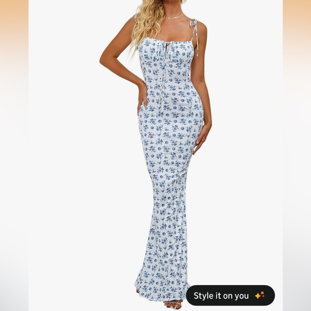 Summer floral maxi dress